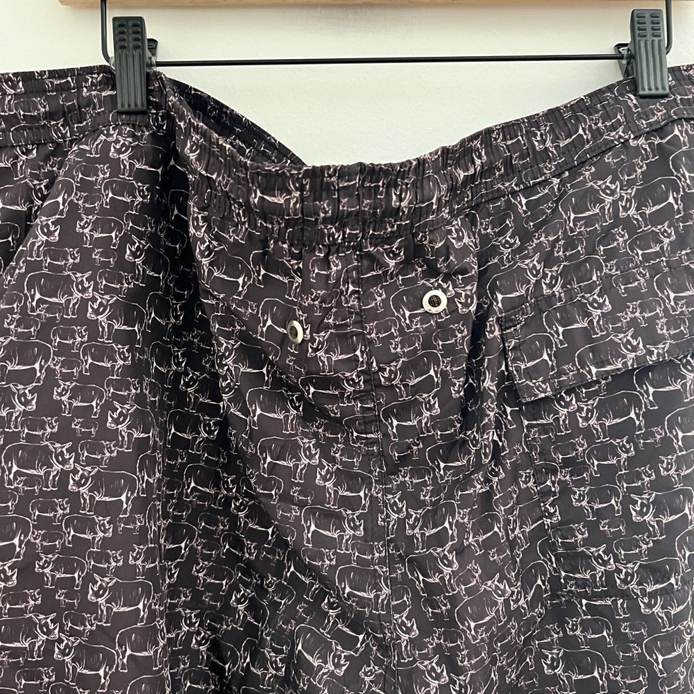 Jared Lang Patterned Drawstring Swim Shorts - image 6